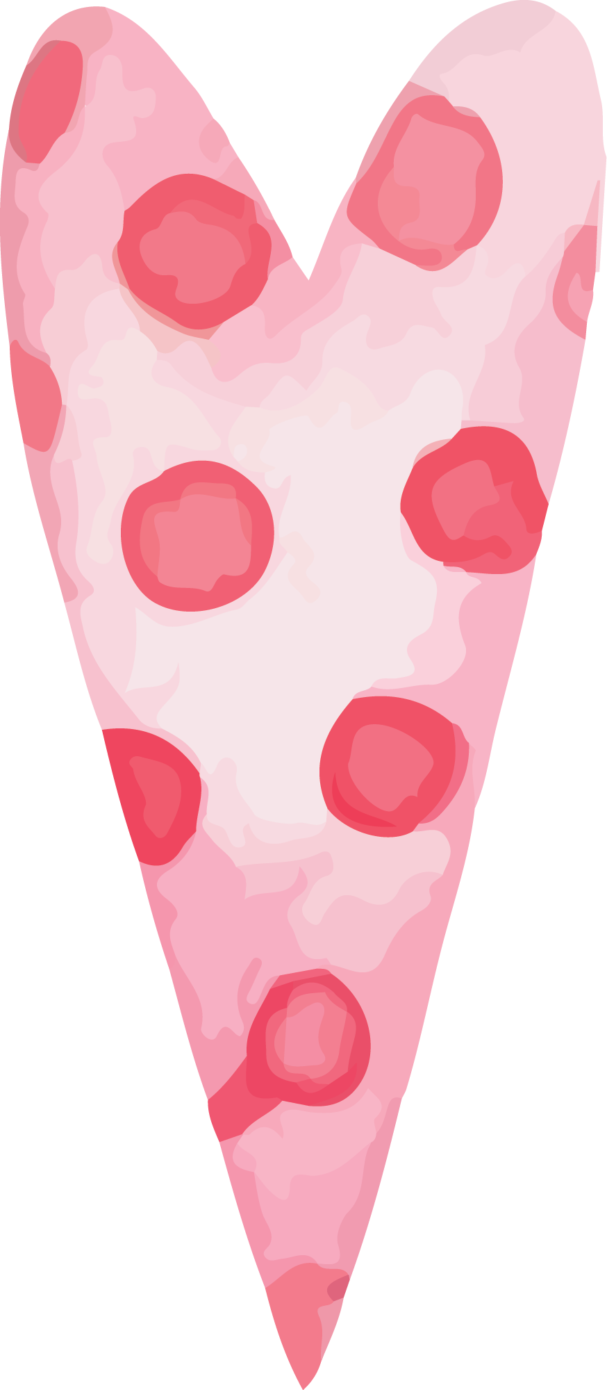 Preview for Pink-heart-red-spots-summer-watercolor-sticker-3e5a2