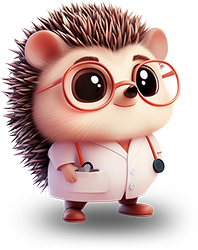 Preview for Cartoon-hedgehog-doctor-character-sticker-ab537