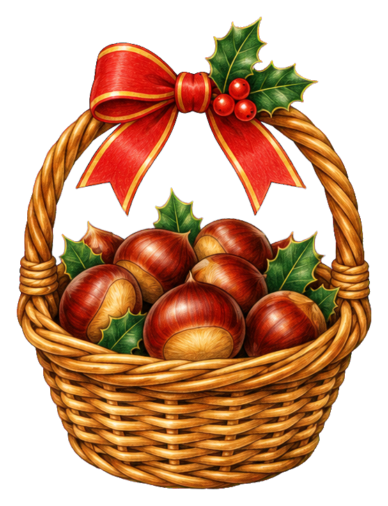 Preview for Christmas Chestnut Basket With Holly