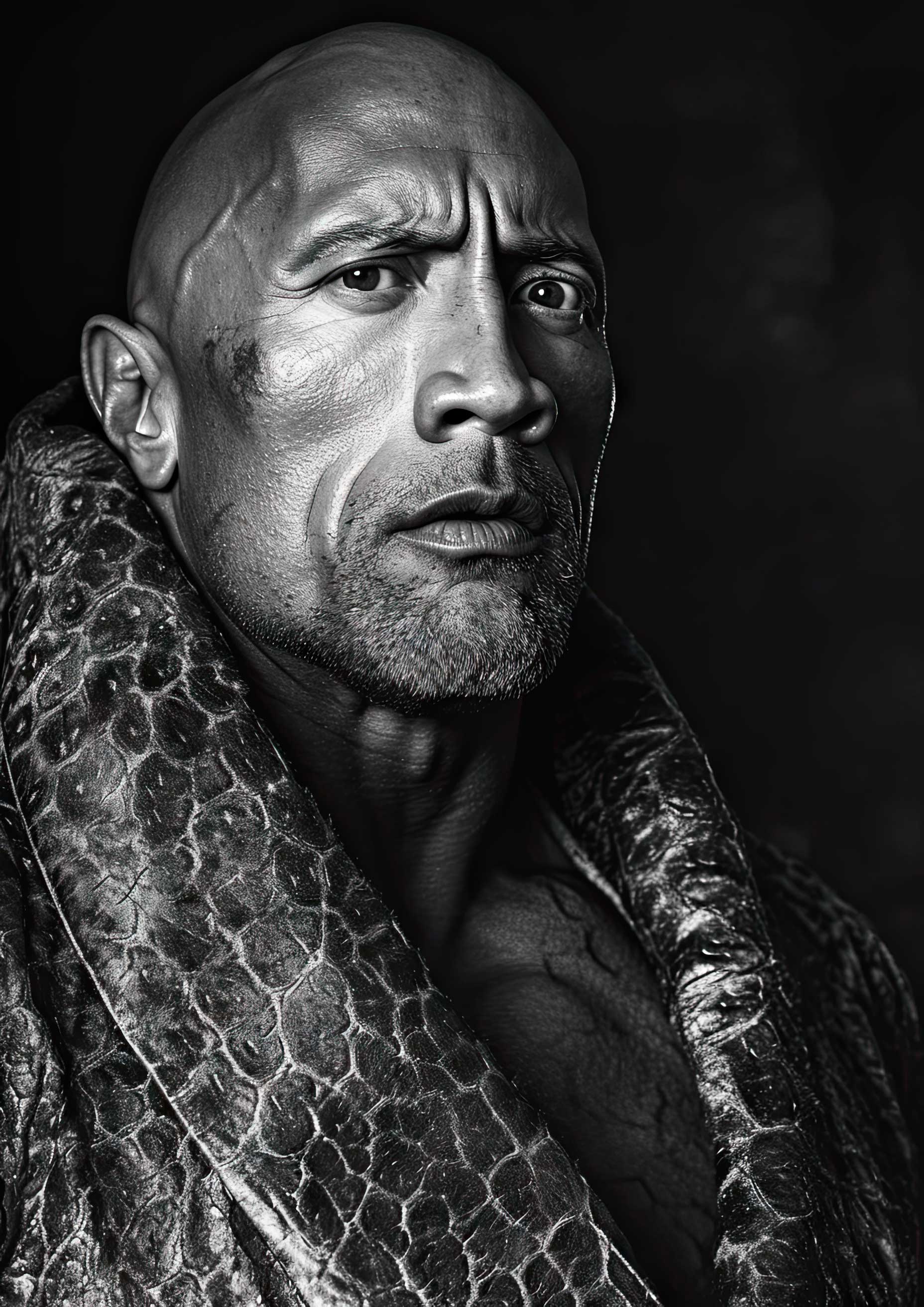 Preview for The-rock-black-and-white-portrait-celebrities-background-82b80