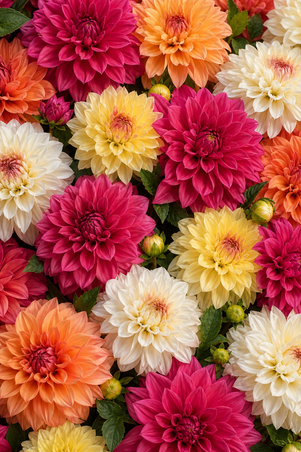 Preview for Colorful Dahlia Flower Wall Background