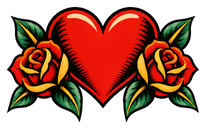 Preview for Tattoo Flash Heart And Roses