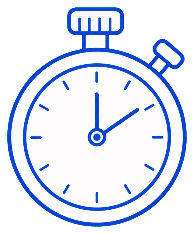 Preview for Stopwatch Blue Line Art Sticker