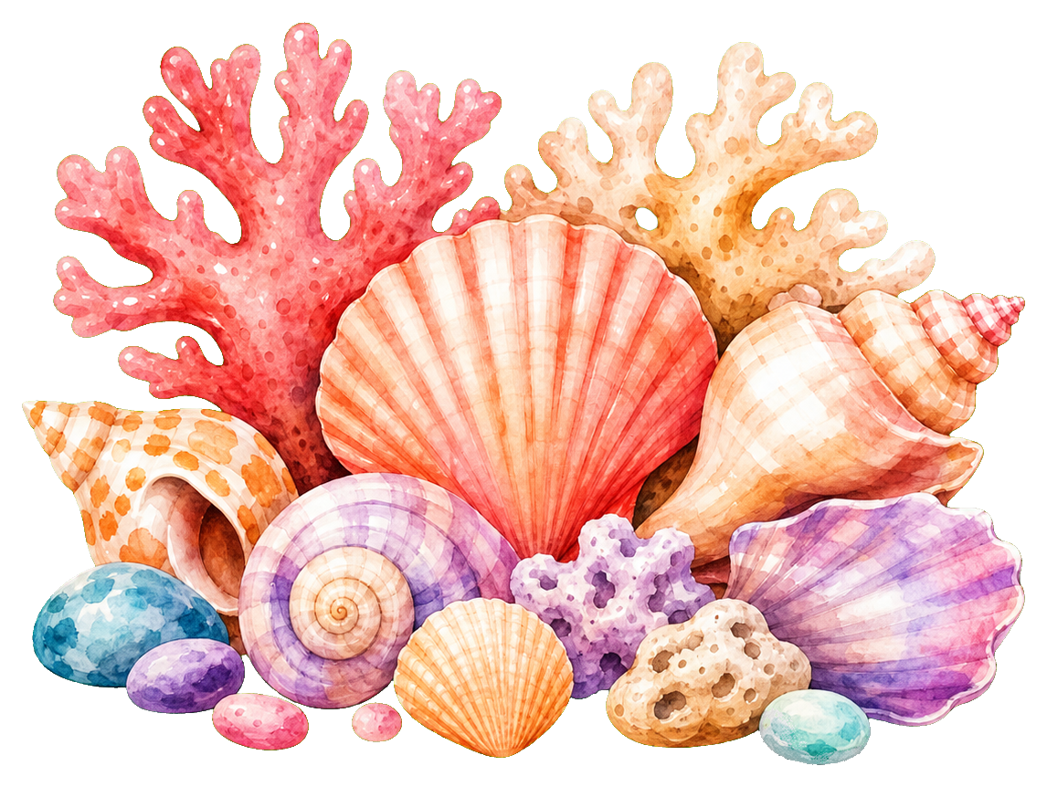 Preview for Coral Shell Cluster Sticker