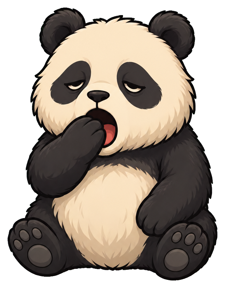 Preview for Sleepy Panda Sticker Graphic