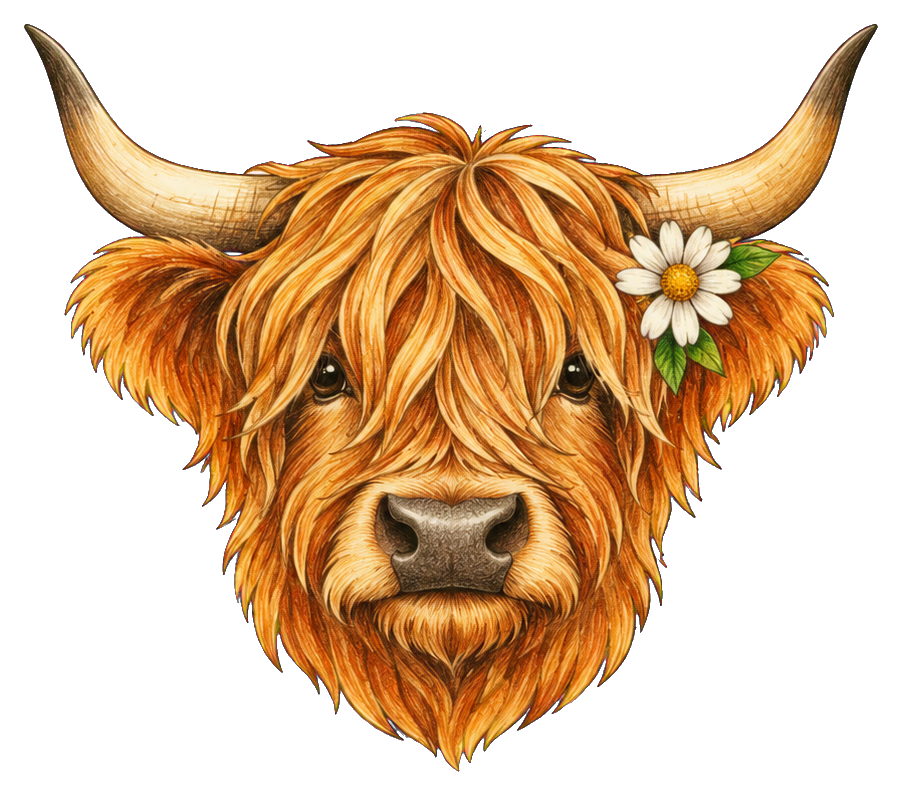 Preview for Highland Cow Daisy Charm