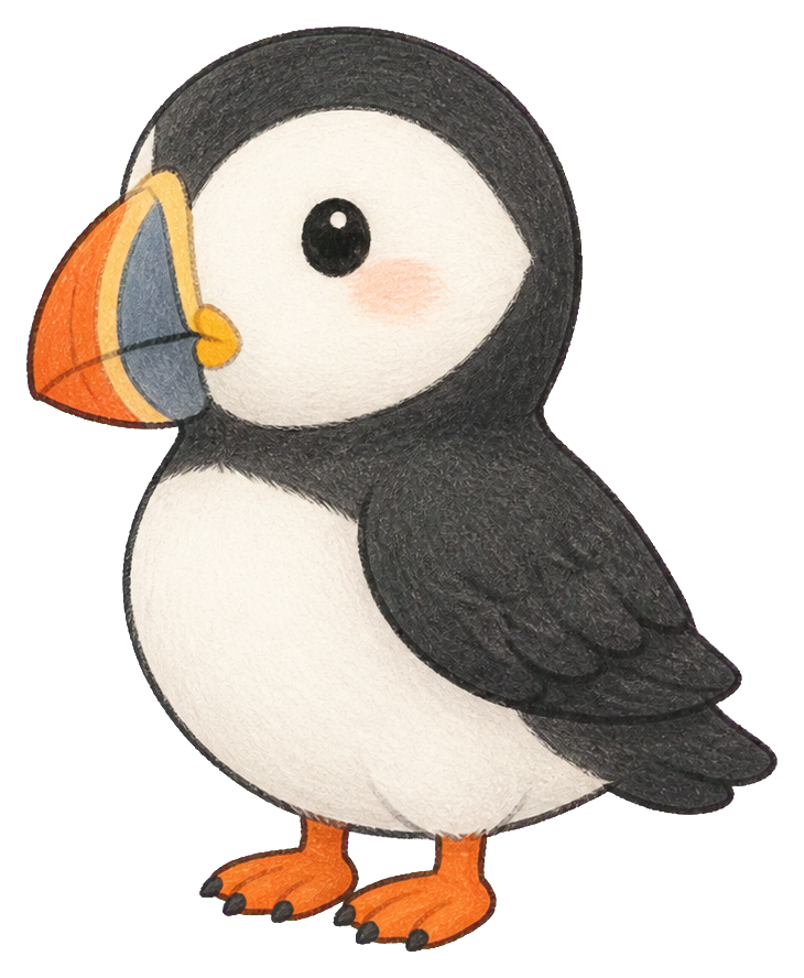 Preview for Atlantic Puffin Kawaii Sticker