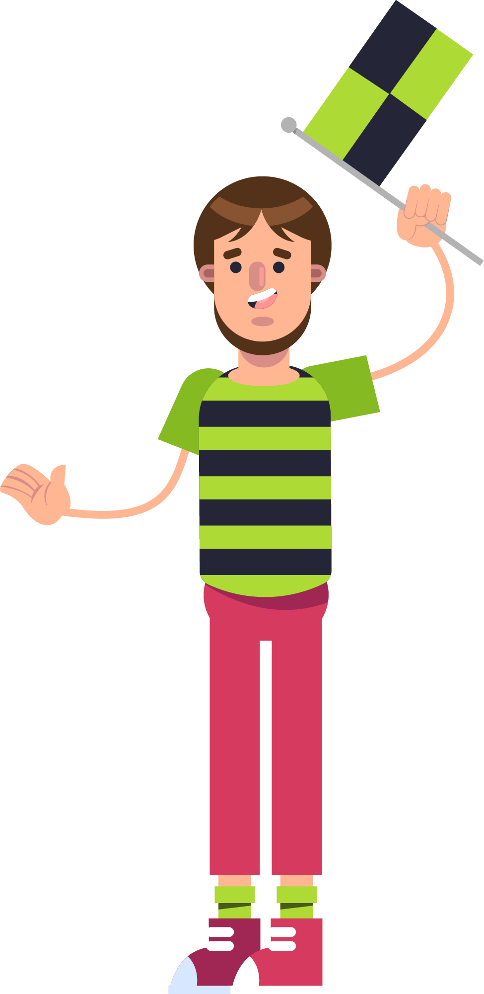 Preview for Man-holding-checkered-flag-soccer-sticker-dae76