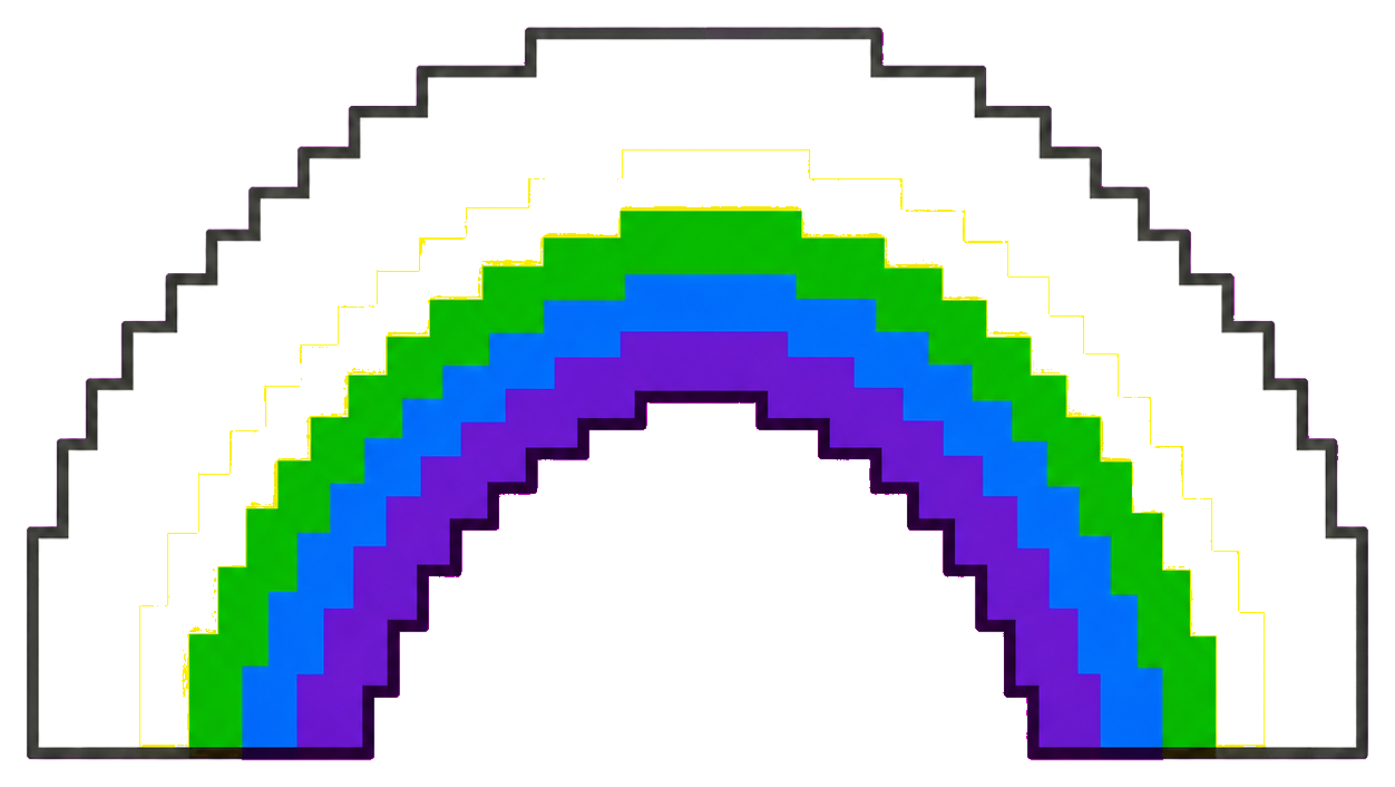 Preview for Pixel Rainbow Arc Sticker