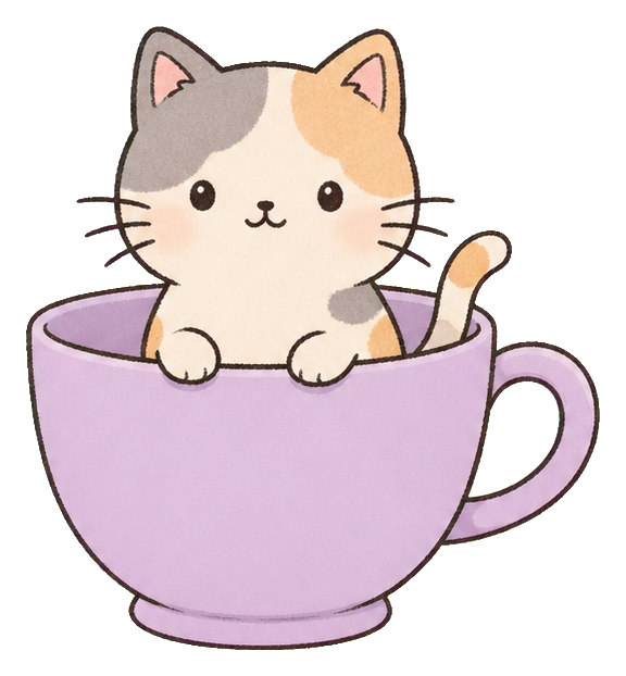 Preview for Cat In Teacup Sticker Graphic