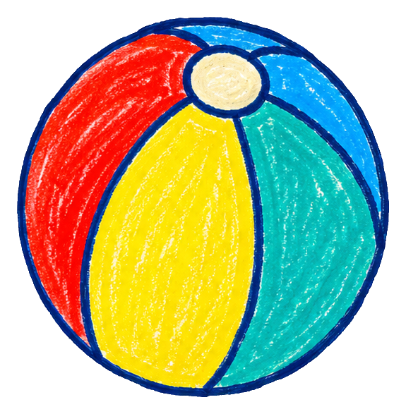 Preview for Crayon Playroom Toys Beach Ball