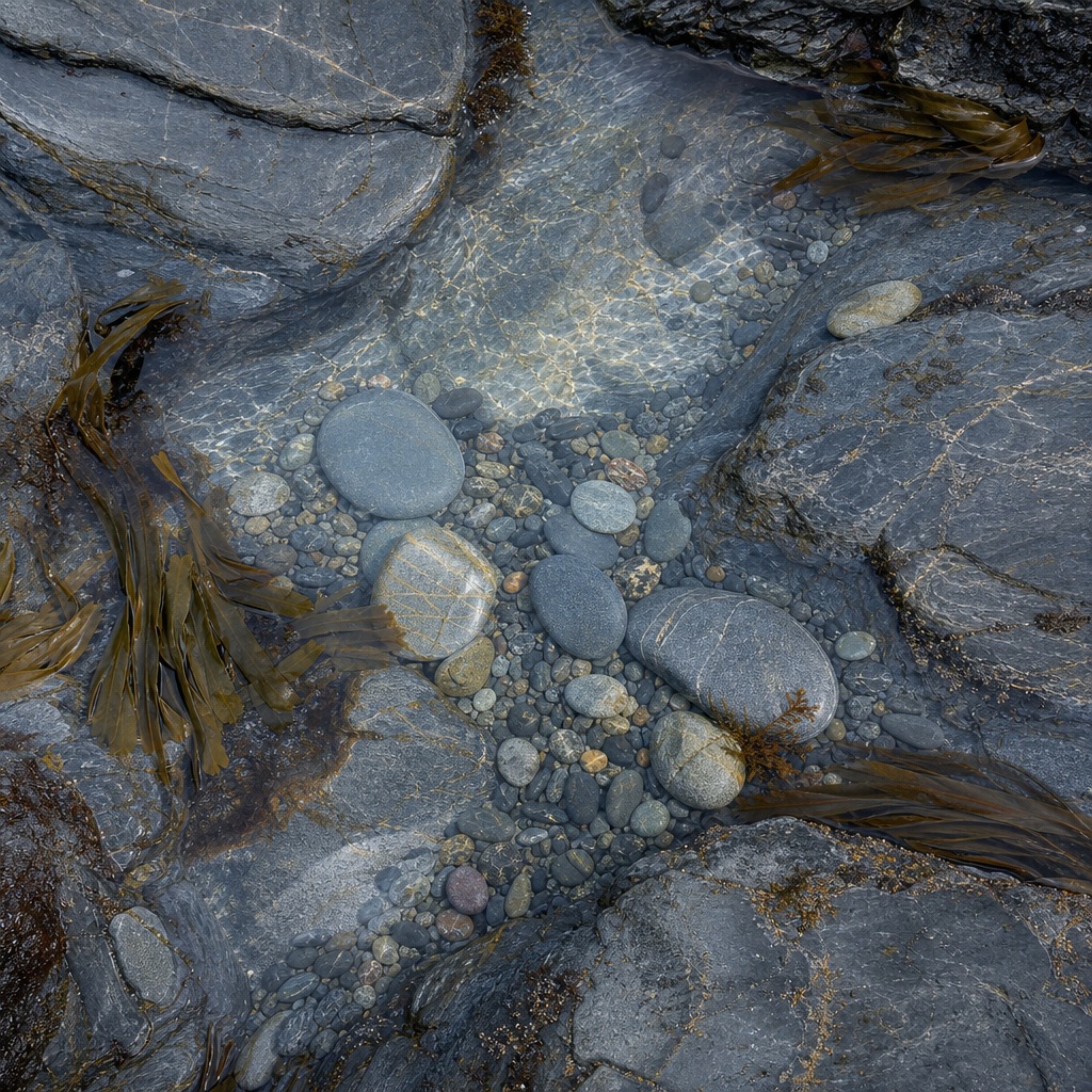 Preview for Cool Slate Tidal Pool Texture Background