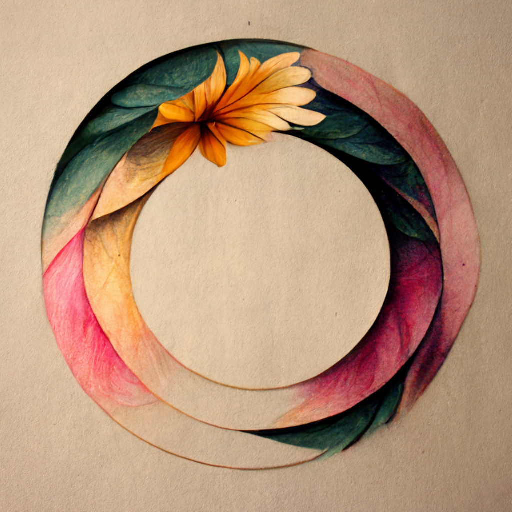 Preview for Floral-circle-frame-design-ai-images-background-f6e5c