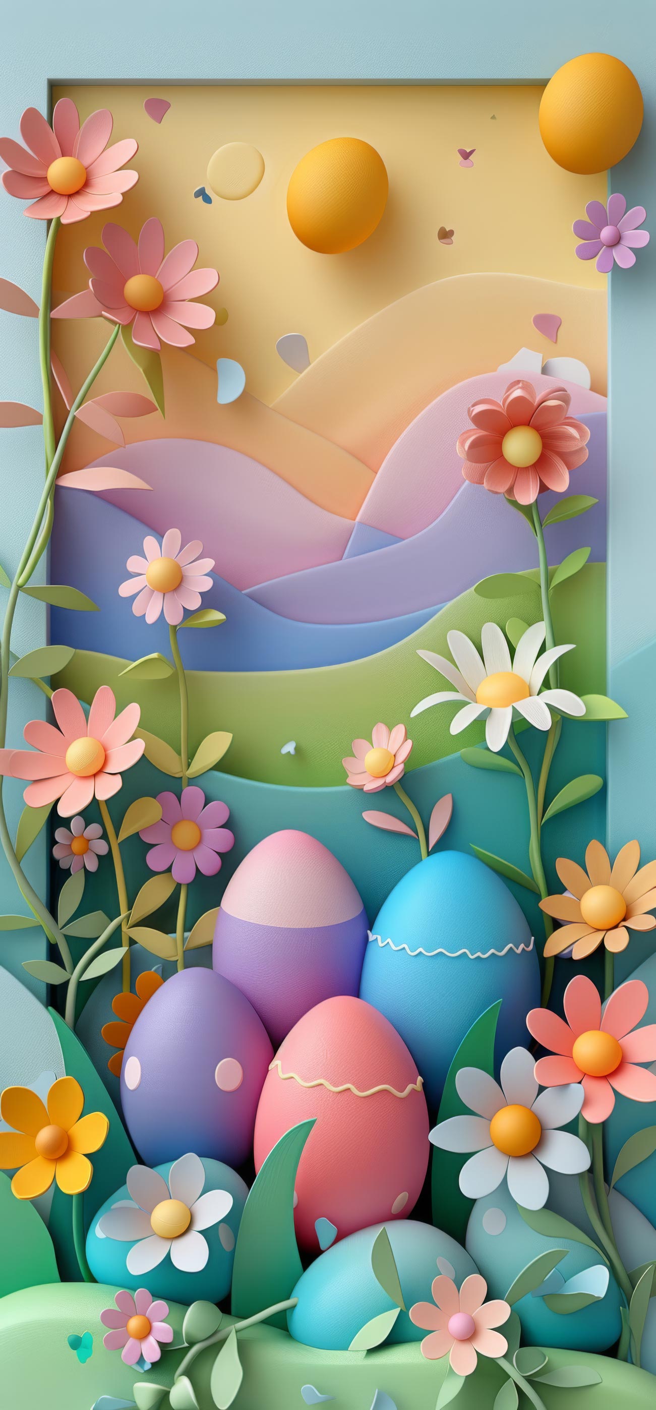Preview for Easter-eggs-in-garden-easter-phone-background-e6685