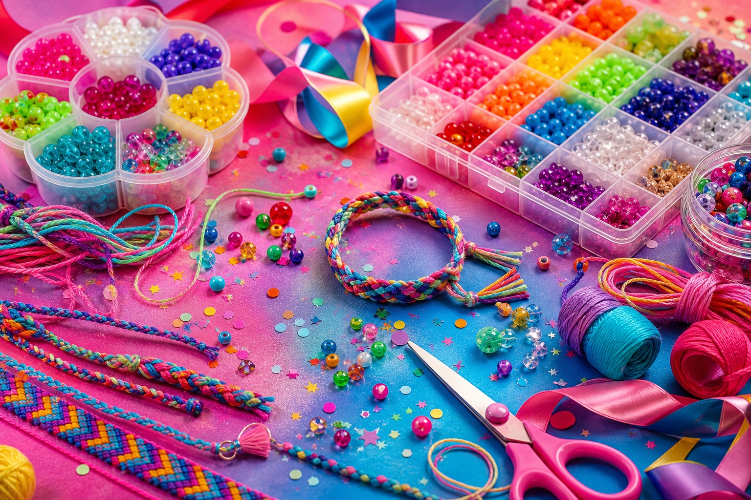 Preview for Colorful Craft Supplies Stock Background