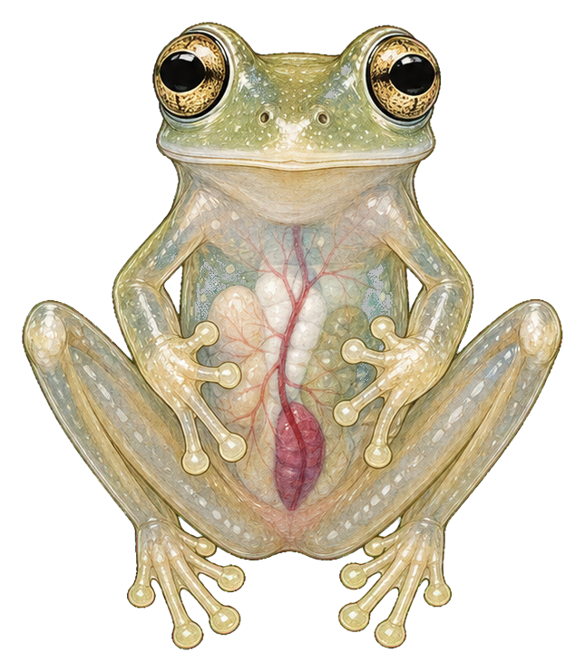 Preview for Glass Frog Vintage Sticker