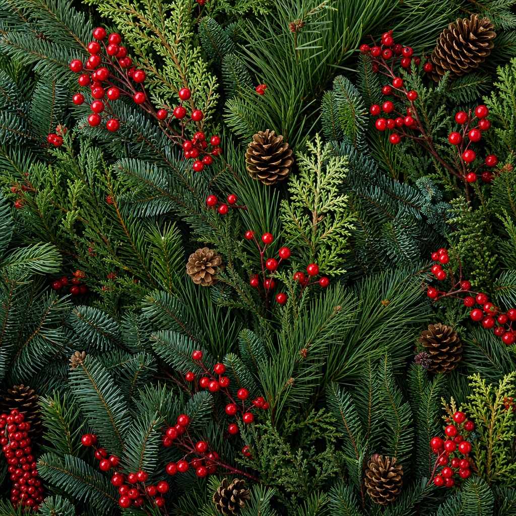Preview for Winter Solstice Evergreen Stock Background
