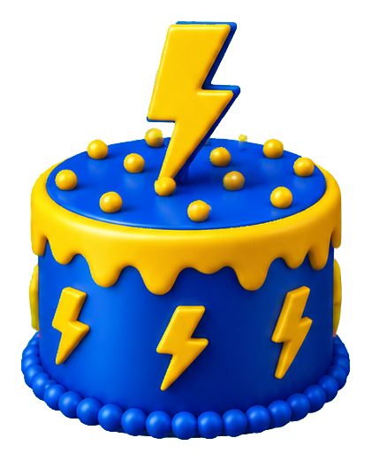 Preview for Comic Birthday Cake Sticker