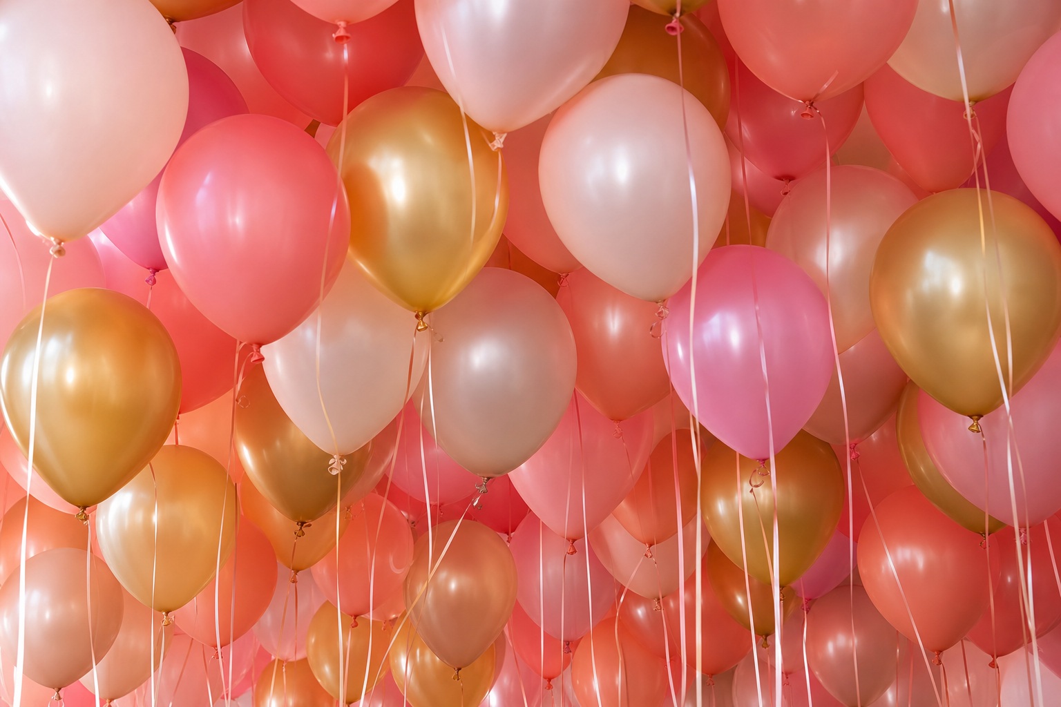 Preview for Pink Gold Balloon Canopy Background