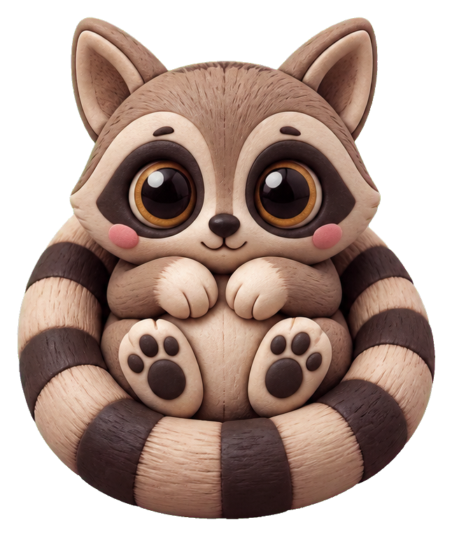 Preview for Churro Curl Ringtail Cute Sticker