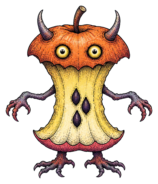 Preview for Applecore Ogre Sticker For Spooky Designs