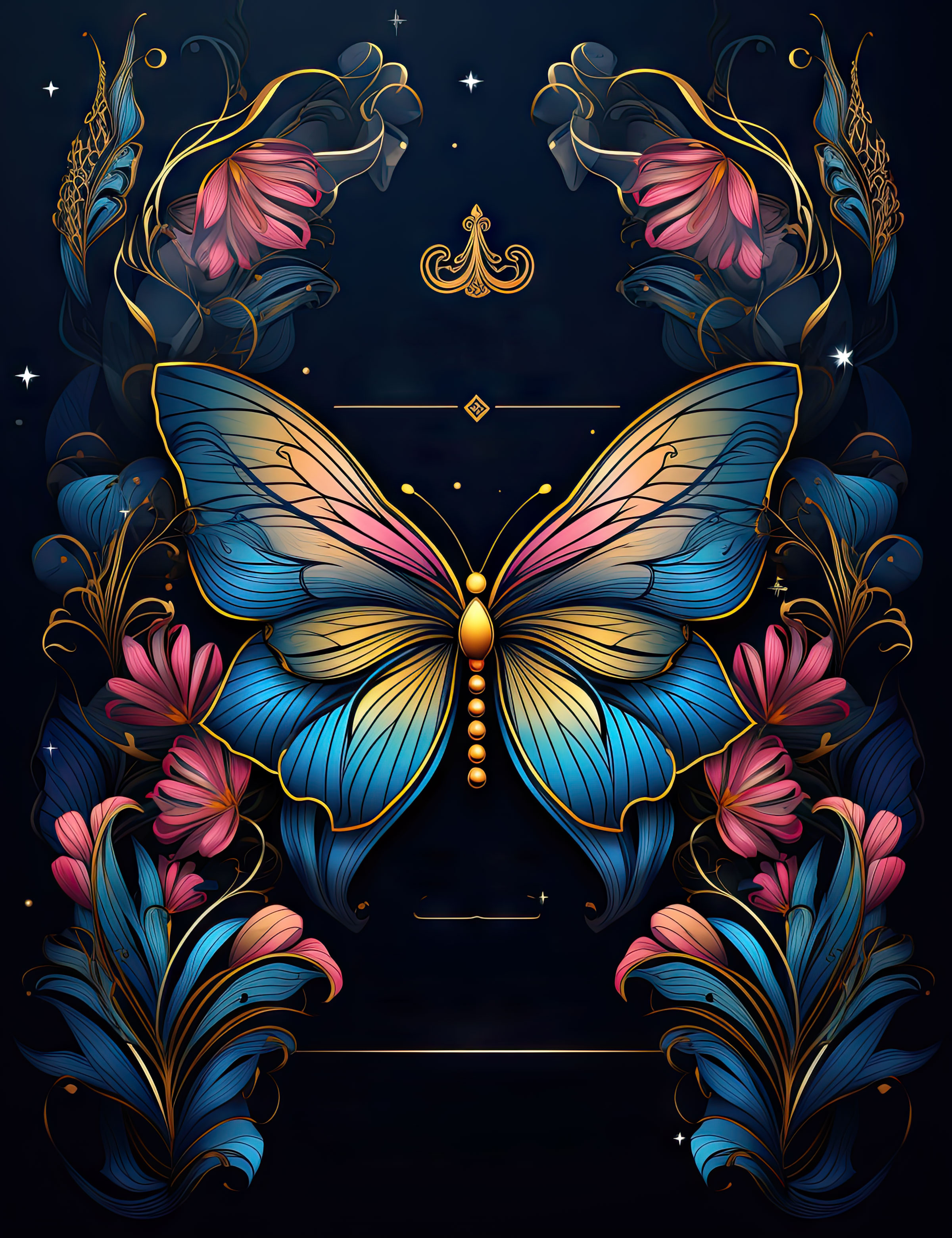 Preview for Elegant-butterfly-design-new-year-background-74fb6