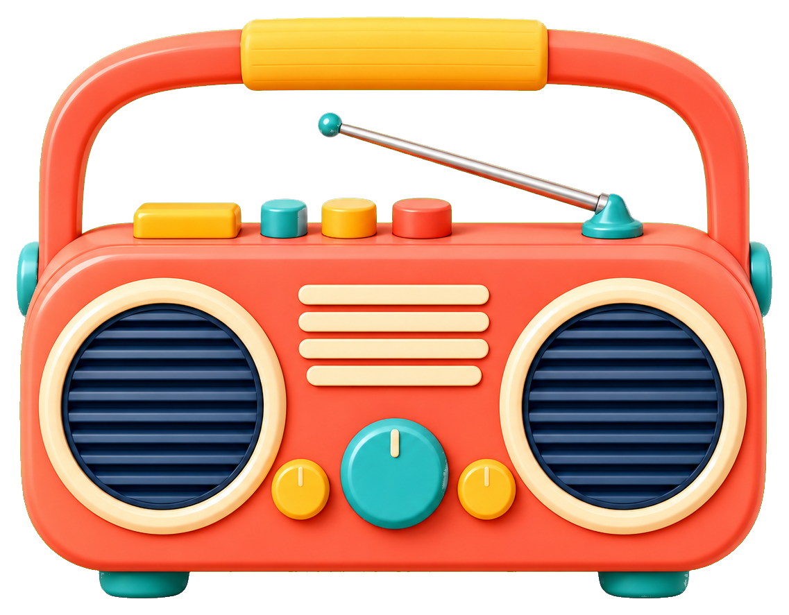 Preview for Beach Radio Sticker For Summer Designs