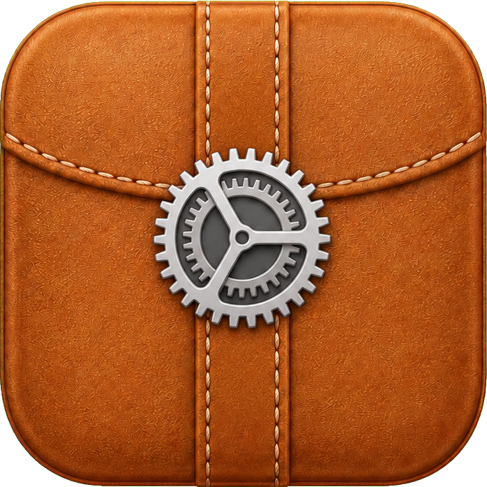 Preview for Caramel Leather Settings Icon Sticker