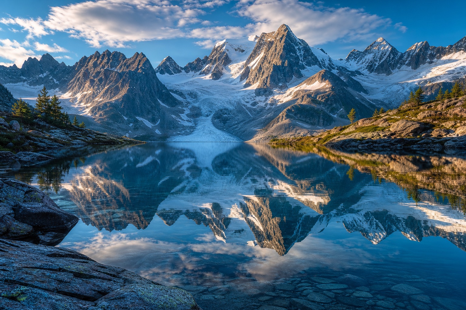 Preview for Mountain Lake Reflection Stock Background