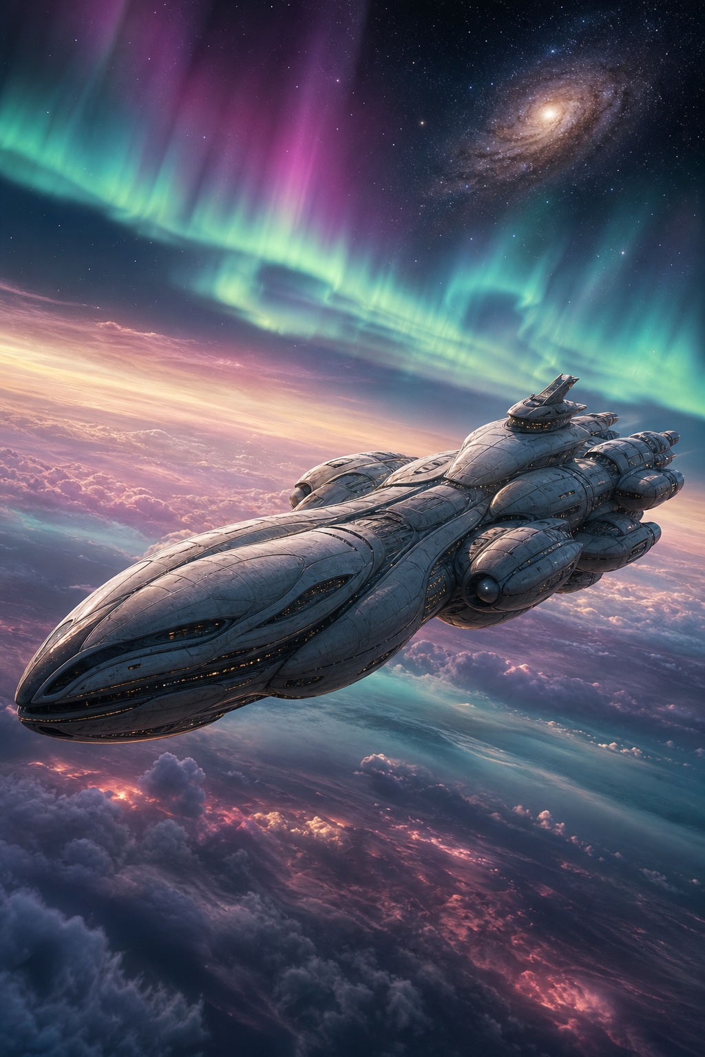 Preview for Generation Ship Aurora Futuristic Background
