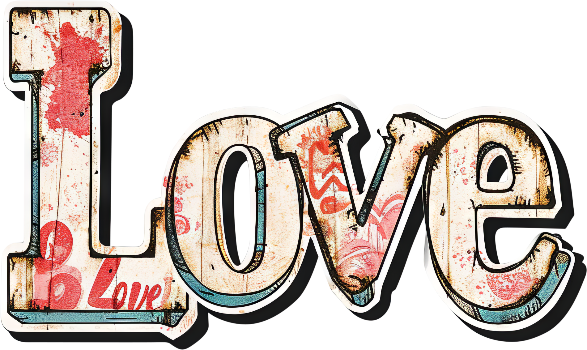 Preview for Love-typography-art-love-design-sticker-70b84