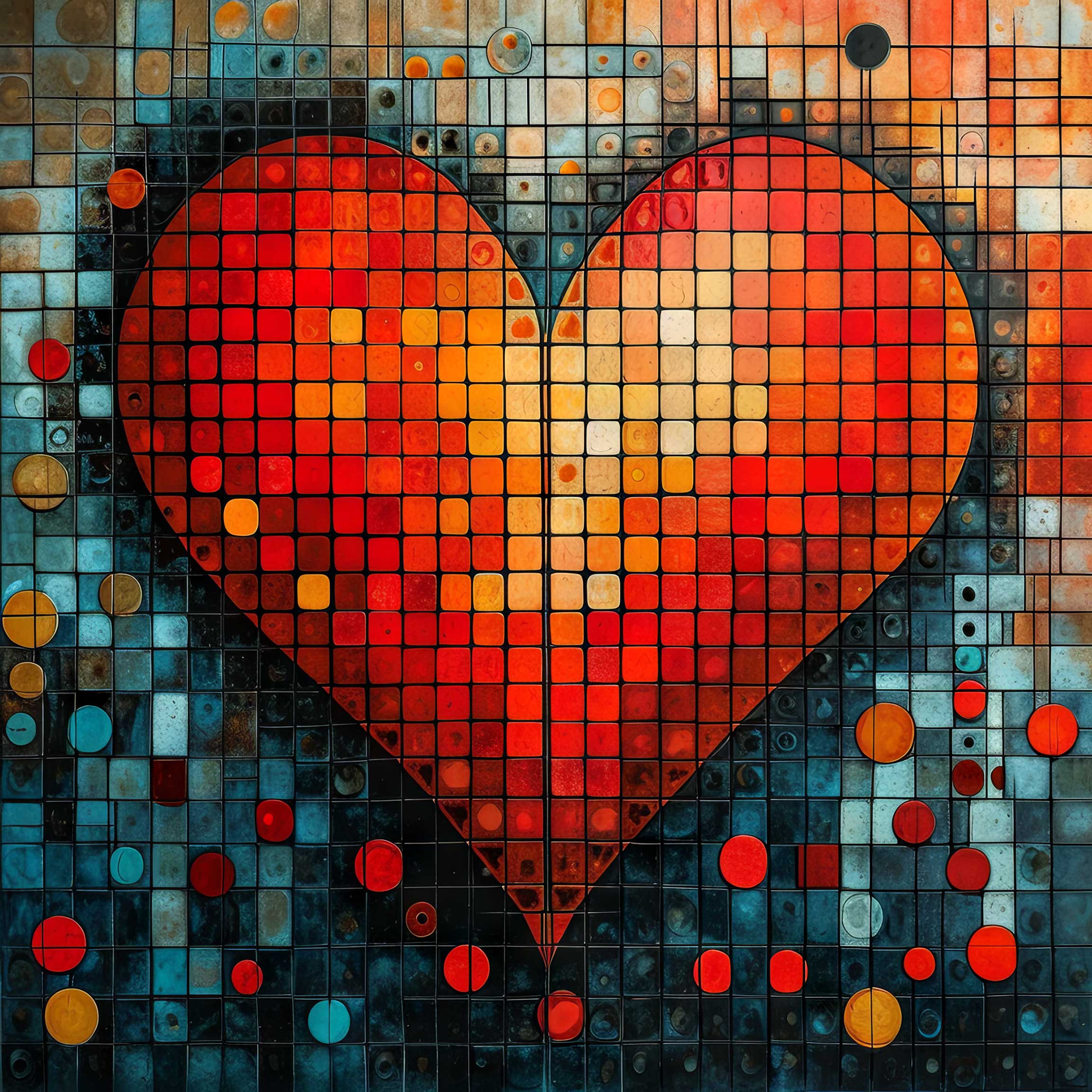 Preview for Mosaic-heart-artwork-love-background-d2695