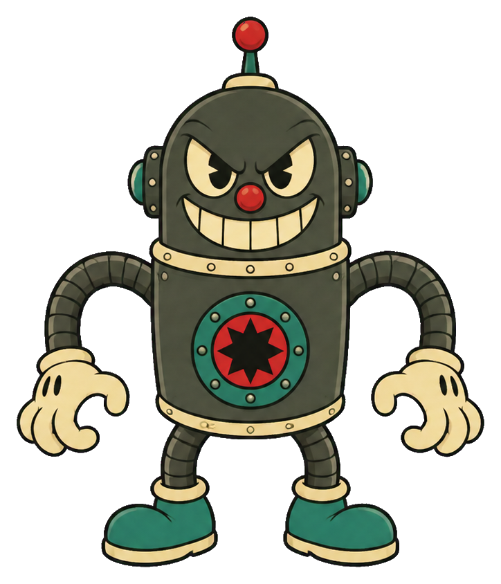 Preview for Evil Rubber Hose Robot Sticker