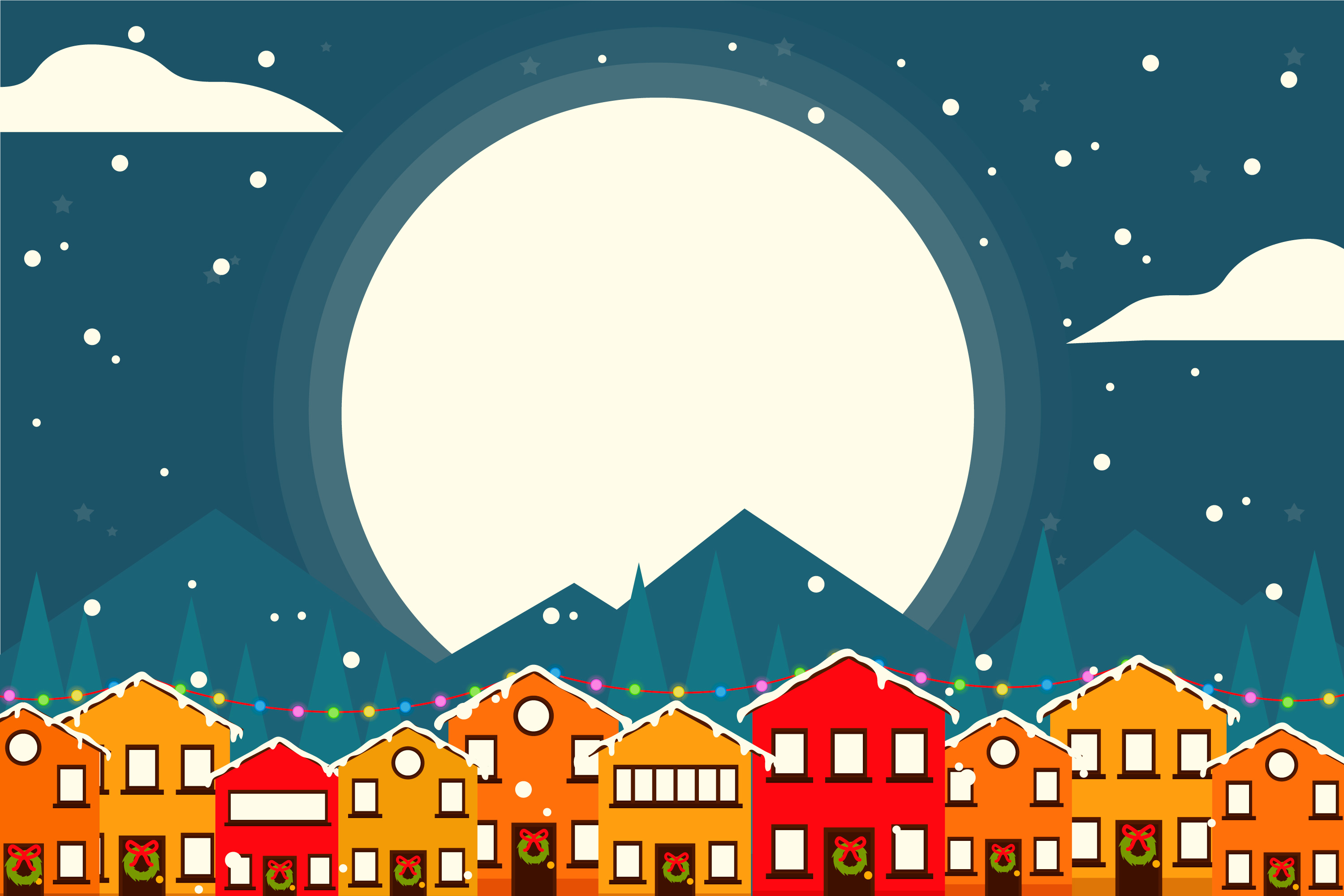 Preview for Winter-night-scene-illustration-christmas-background-78c3f