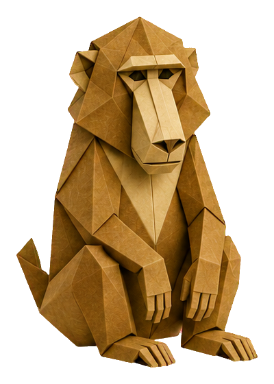 Preview for Origami Safari Animals Baboon