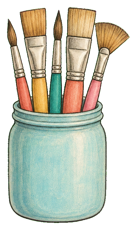 Preview for Brush Washing Jar Sticker