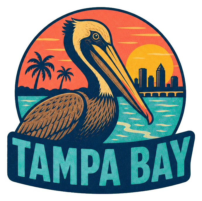 Preview for Tampa Bay Pelican Retro Sticker