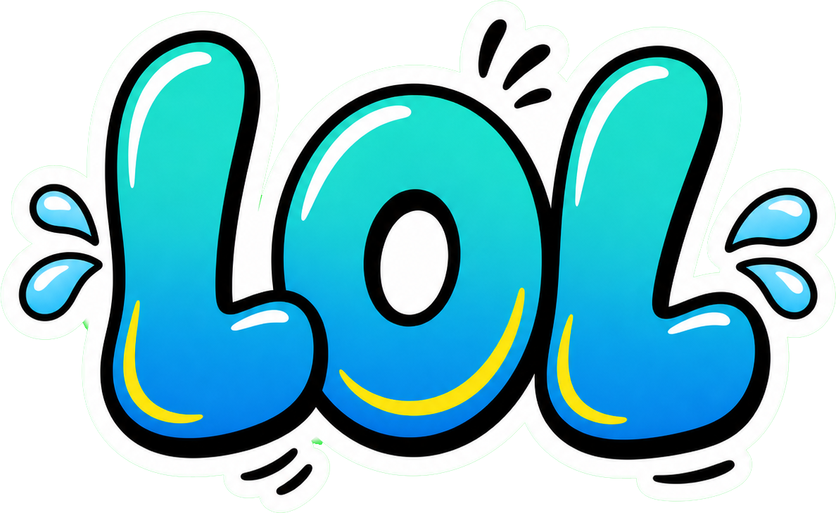 Preview for Lol Text Sticker For Memes And Designs
