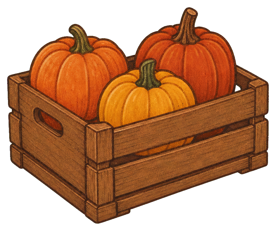 Preview for Pumpkin Crate Sticker For Fall Designs