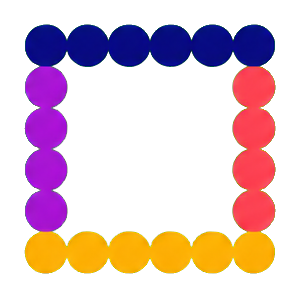 Preview for Beaded Perimeter Square Sticker