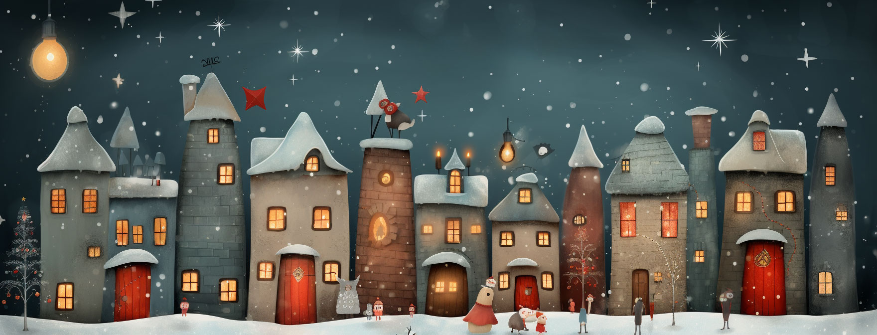 Preview for Winter-houses-night-scene-christmas-cover-background-694b9