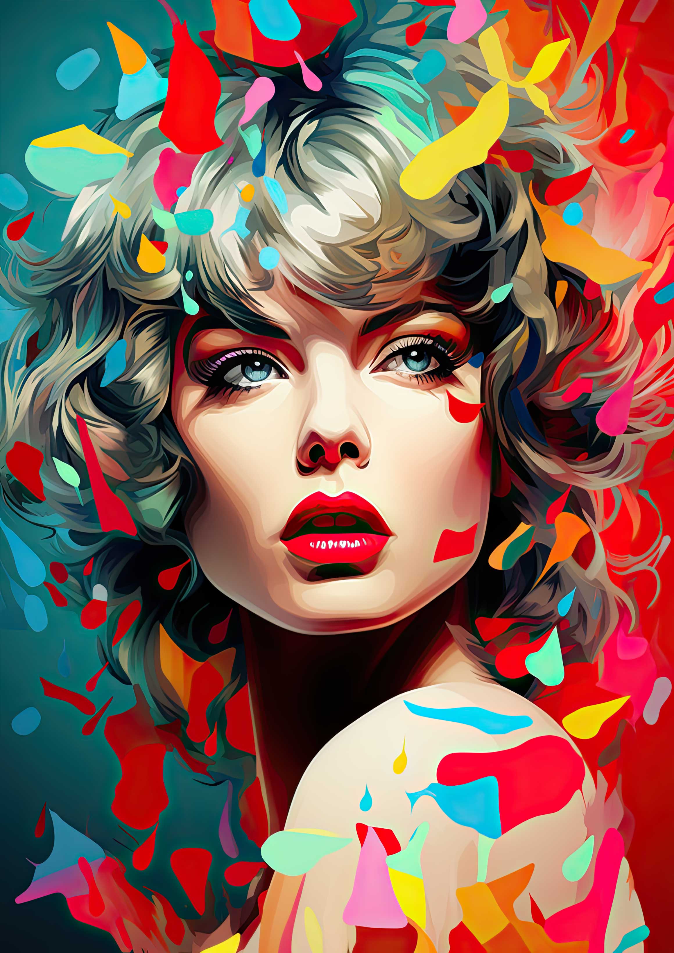 Preview for Vibrant-portrait-art-taylor-swift-background-acfa0