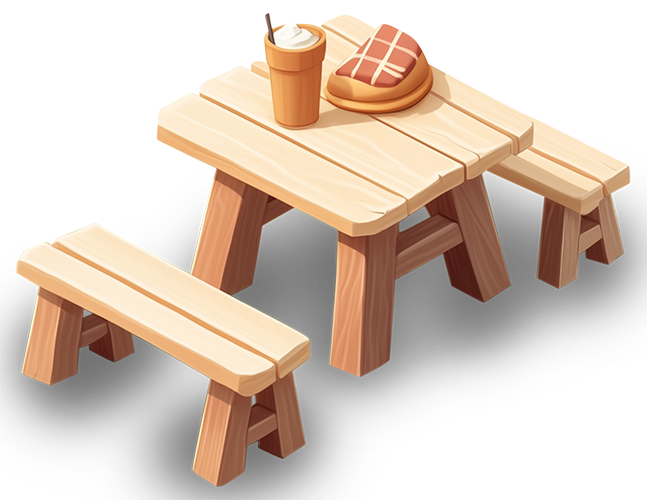 Preview for Picnic-table-3d-illustration-islandobjects-sticker-ba5c4