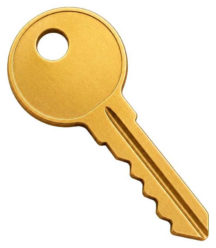 Preview for Gold House Key Sticker For Home Designs