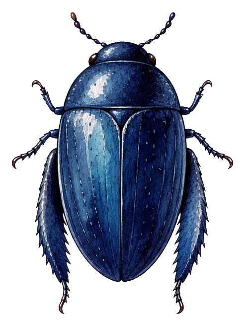 Preview for Navy Water Beetle Sticker