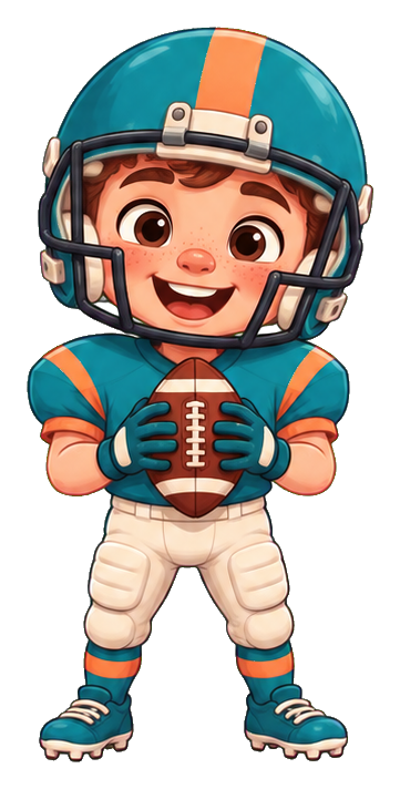 Preview for Freckled Two Hand Catcher Football Sticker