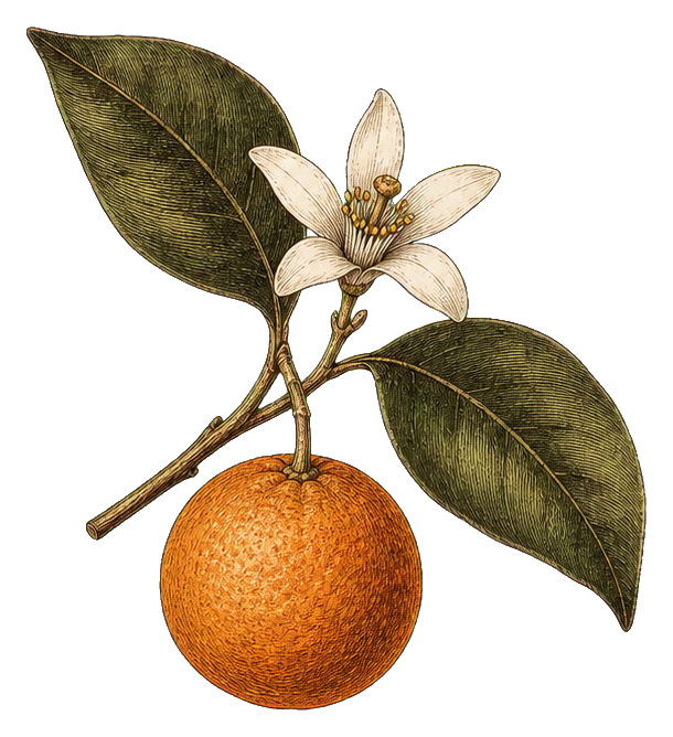 Preview for Orange Branch Botanical Sticker