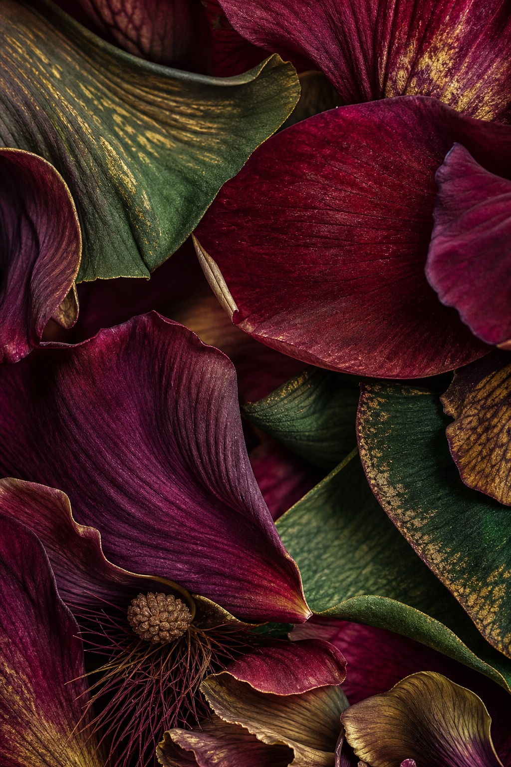 Preview for Deep Jewel Tone Floral Petal Background