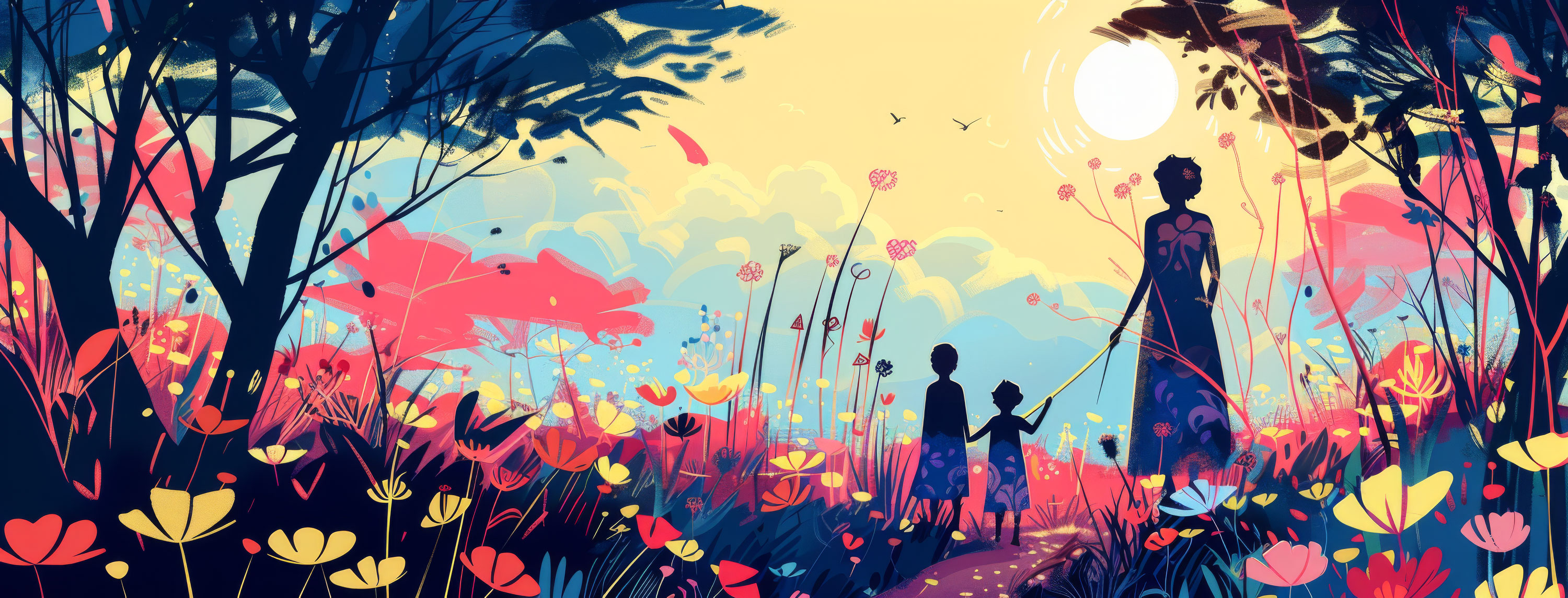 Preview for Family-sunset-stroll-illustration-mothers-day-background-8aaa6