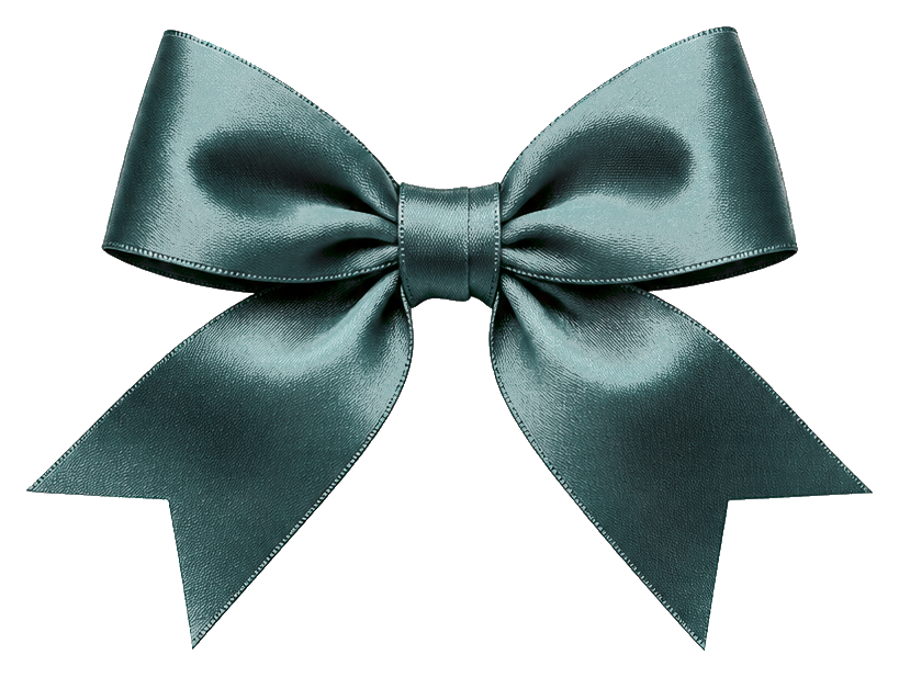 Dark emerald satin bow with glossy ribbon folds and pointed tails